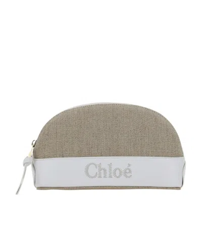 Chloé Logo Hand-held Bag In White