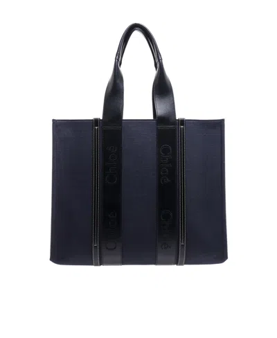 Chloé Logo Handbag In Black