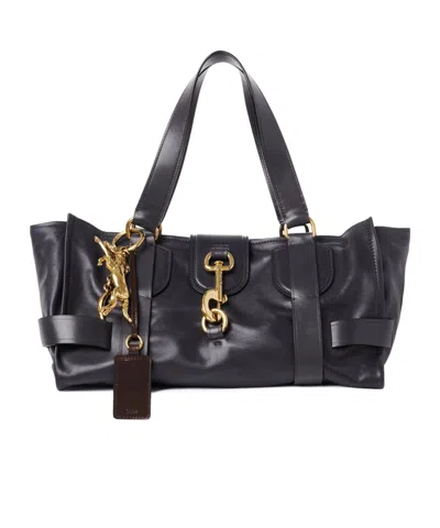 Chloé Logo Handbag In Black
