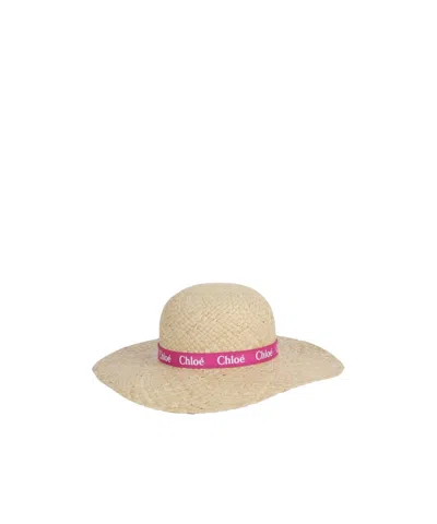 Chloé Logo Hat In Nude