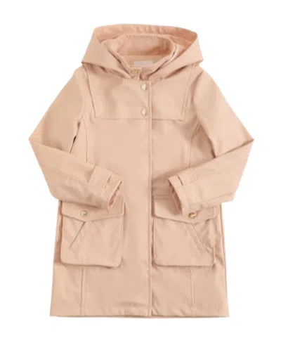 Chloé Kids' Logo Hooded Raincoat In Nude