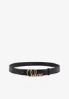 Chloé Logo Icon Leather Belt In Black