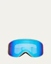 Chloé Logo Injection Plastic Ski Goggles In Matte Ivory