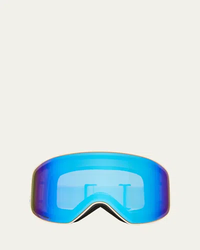 Chloé Logo Injection Plastic Ski Goggles In Matte Ivory