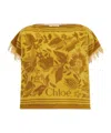 Chloé Embroidered Terry Fabric Top In Multi