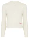 Chloé Chloe Pointelle Wool And Cashmere Sweater In Multi