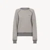 Chloé Logo Embroidered Fleece Sweatshirt In Gray