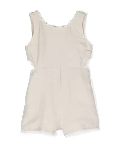 Chloé Logo Jumpsuit Shorts In White