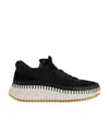 Chloé Nama Embroidered Suede And Recycled-mesh Sneakers In Black