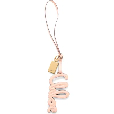 Chloé Logo Leather Bag Charm In Multi