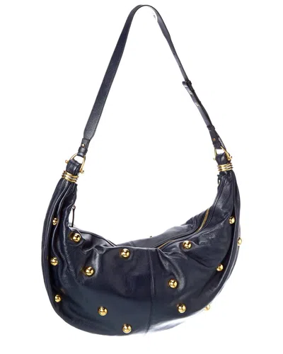 Chloé Logo Leather Shoulder Bag In Black