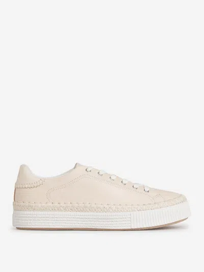 Chloé Logo Leather Sneakers