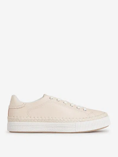 Chloé Telma Low-top Sneakers In Beige