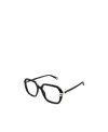 Chloé Logo-lettering Square-frame Glasses In Black