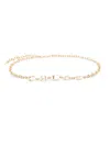 Chloé Logo-letters Chain Belt In Gold