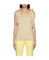 Chloé Pink Linen Tank Top In Nude