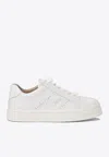 Chloé Lauren Leather Sneakers In White
