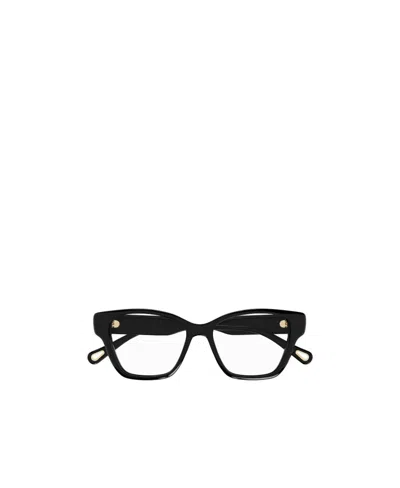 Chloé Logo Marking Flat Light Mirror In Black