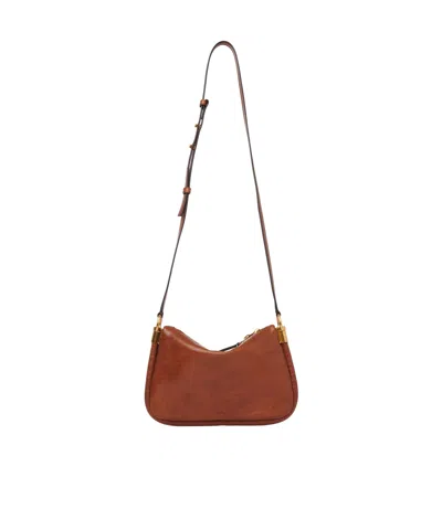 Chloé Logo Mini Shoulder Bag In Brown
