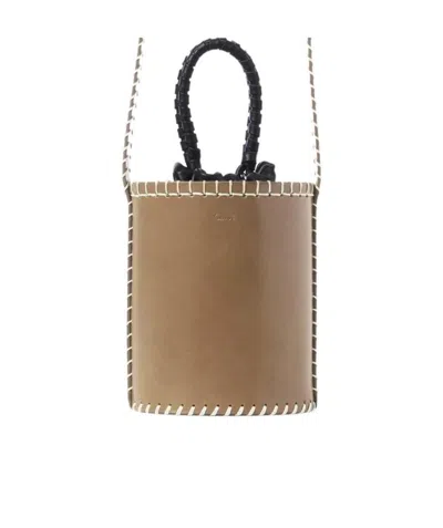 Chloé Logo Mini Shoulder Bag In Green