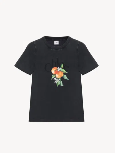 Chloé Logo Mini T-shirt - Size S In Black