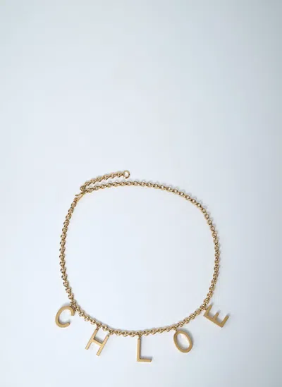 Chloé Logo Motif Bracelet In Gold