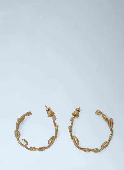 Chloé Logo Motif Hoop Earrings