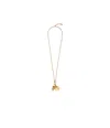 Chloé Women Metallic Necklace With Adjustable Closure And Charms In Brass Woman In Yellow