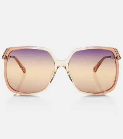 CHLOÉ CHLOÉ LOGO OVERSIZED SUNGLASSES