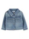 Chloé Logo-patch Denim Jacket In Blue