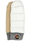 Chloé Chloe Two Tone Nylon And Leather Gloves In White