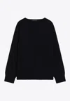 Chloé Navy Blue Sweater In Wool And Cashmere In Black