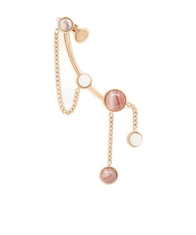 Chloé Logo Pendant Earrings In Gold