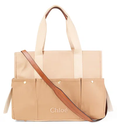 Chloé Logo棉质妈咪包 In Pink