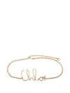 Chloé Logo-plaque Chain Belt In Gold