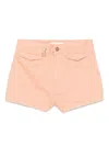 Shop Chloé Logo-plaque Shorts In Orange