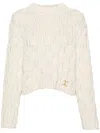 Chloé Iconic Milk Short Knitted Sweater In Neutrals
