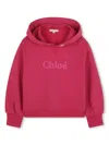 Chloé Logo-print Cotton Hoodie In Pink