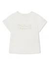 Chloé Embroidered-logo Cotton T-shirt In White