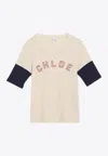 Chloé Logo Print Crewneck T-shirt