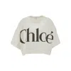Chloé Logo Print Cropped T-shirt In White