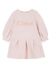 Chloé Baby Girls Logo Sweater Dress In Pink