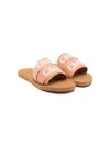 Chloé Logo-print Sandals In Brown