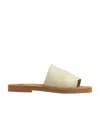Chloé Logo-print Open-toe Sandals In Nude