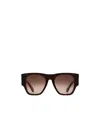 Chloé Havana Havana Brown Acetate Sunglasses In Black