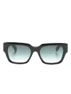 Chloé Logo-print Rectangle-frame Sunglasses In Schwarz