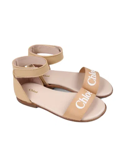 CHLOÉ LOGO-PRINT SANDALS