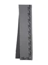 Chloé Logo-print Scarf In Gray