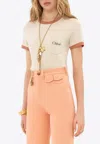 Chloé Rubber Print Logo Cotton T-shirt