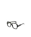 Chloé Logo-print Square-frame Glasses In Black